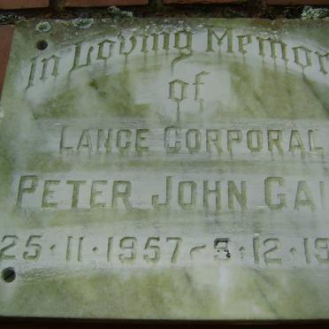 GAIA Peter John 1957-1978