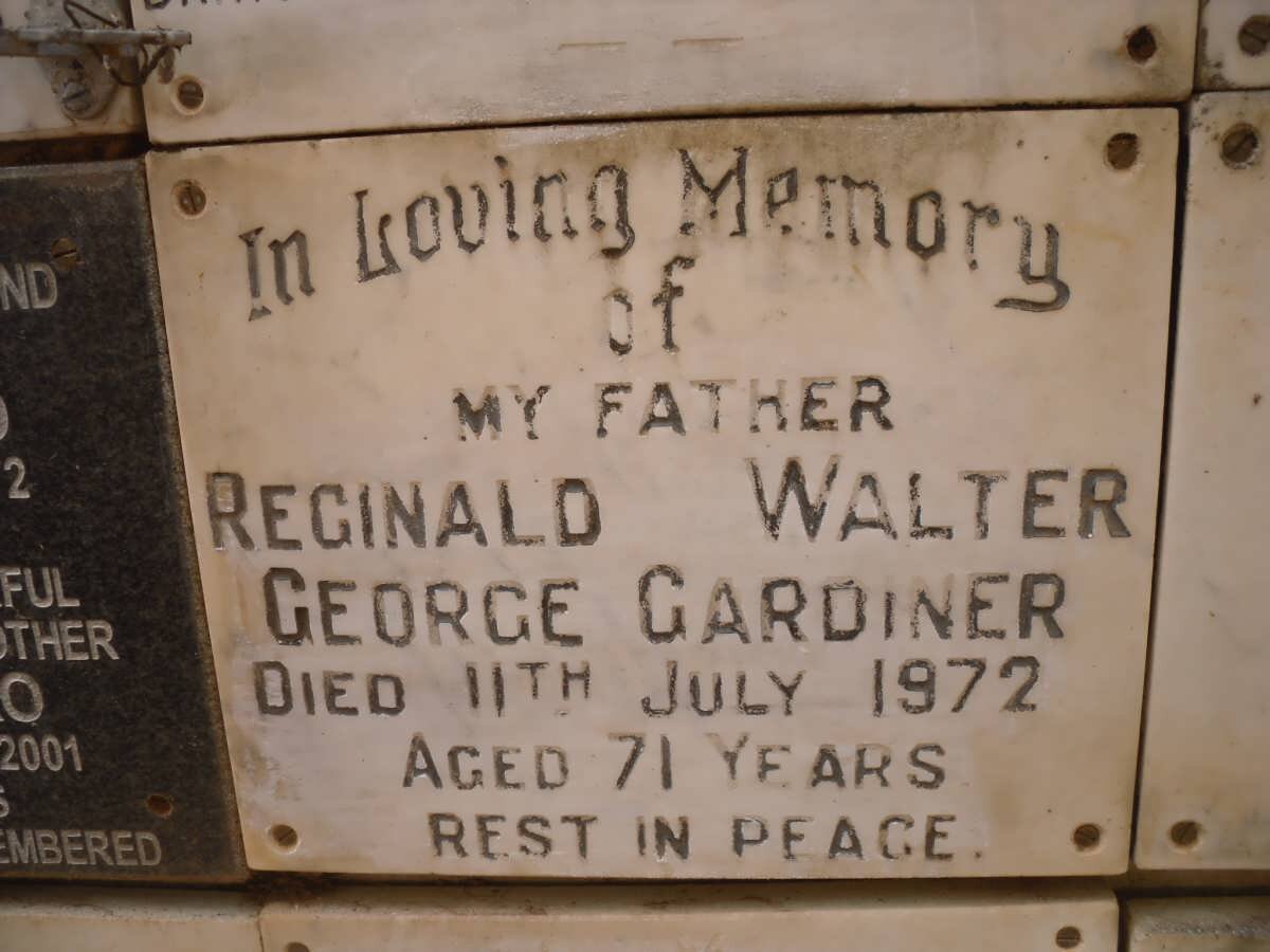 GARDINER Reginald Walter George -1972