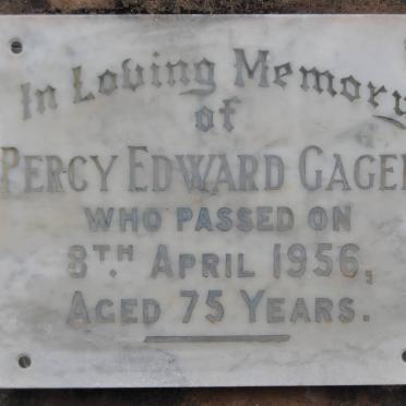 GAGER Percy Edward -1956