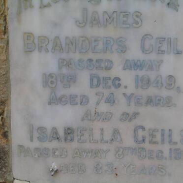 GEILS James Branders -1949 &amp; Isabella -1960