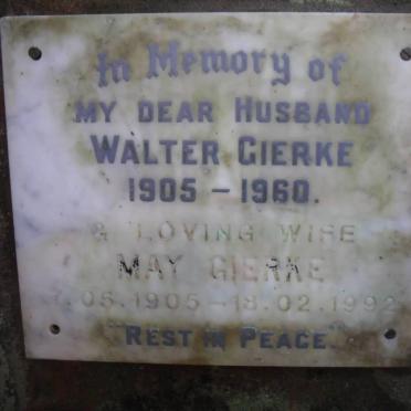 GIERKE Walter 1905-1960 &amp; May 1905-1992