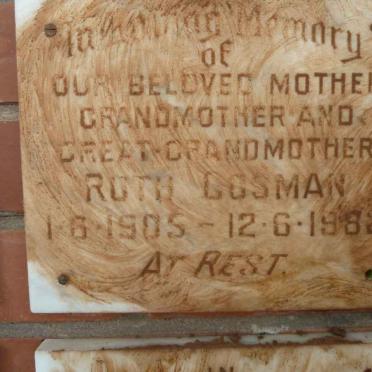 GOSMAN Ruth 1905-1982