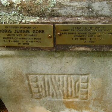 GORE Harry St. John 1897-1981 &amp; Doris Jennie 1899-1976