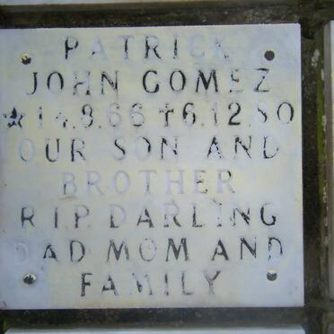 GOMEZ Patrick John 1966-1980