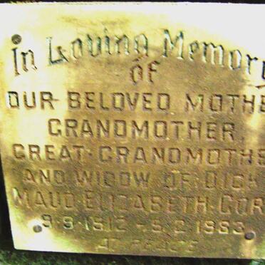 GORE Maud Elizabeth 1912-1983