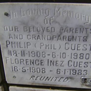 GUEST Philip 1908-1980 &amp; Florence Inez 1908-1983