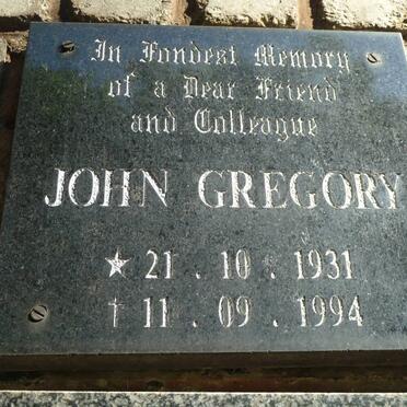 GREGORY John 1931-1994