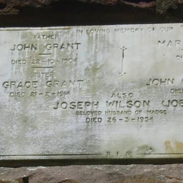 GRANT John  -1904 &amp; Margaret Ann -1957 :: GRANT Grace -1914 :: GRANT John -1953 :: WILSON Joseph -1954