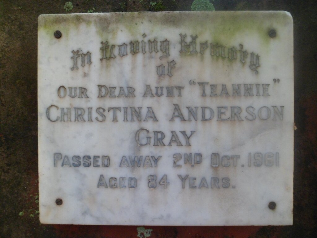 GRAY Christina Anderson -1961