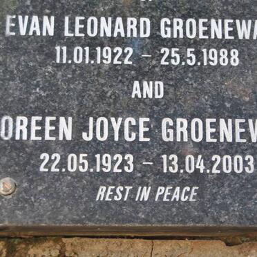 GROENEWALD Evan Leonard 1922-1988 &amp; Doreen Joyce 1923-2003