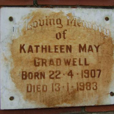 GRADWELL Kathleen May 1907-1983