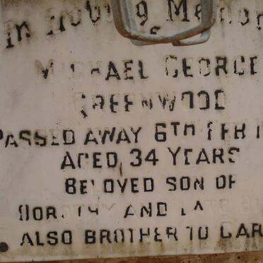 GREENWOOD Michael George -1973