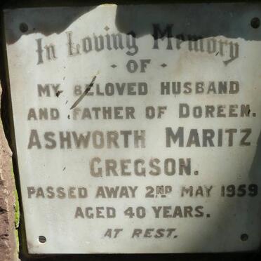 GREGSON Ashworth Maritz -1959