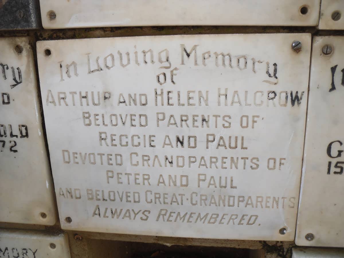 HALGROW Arthur &amp; Helen