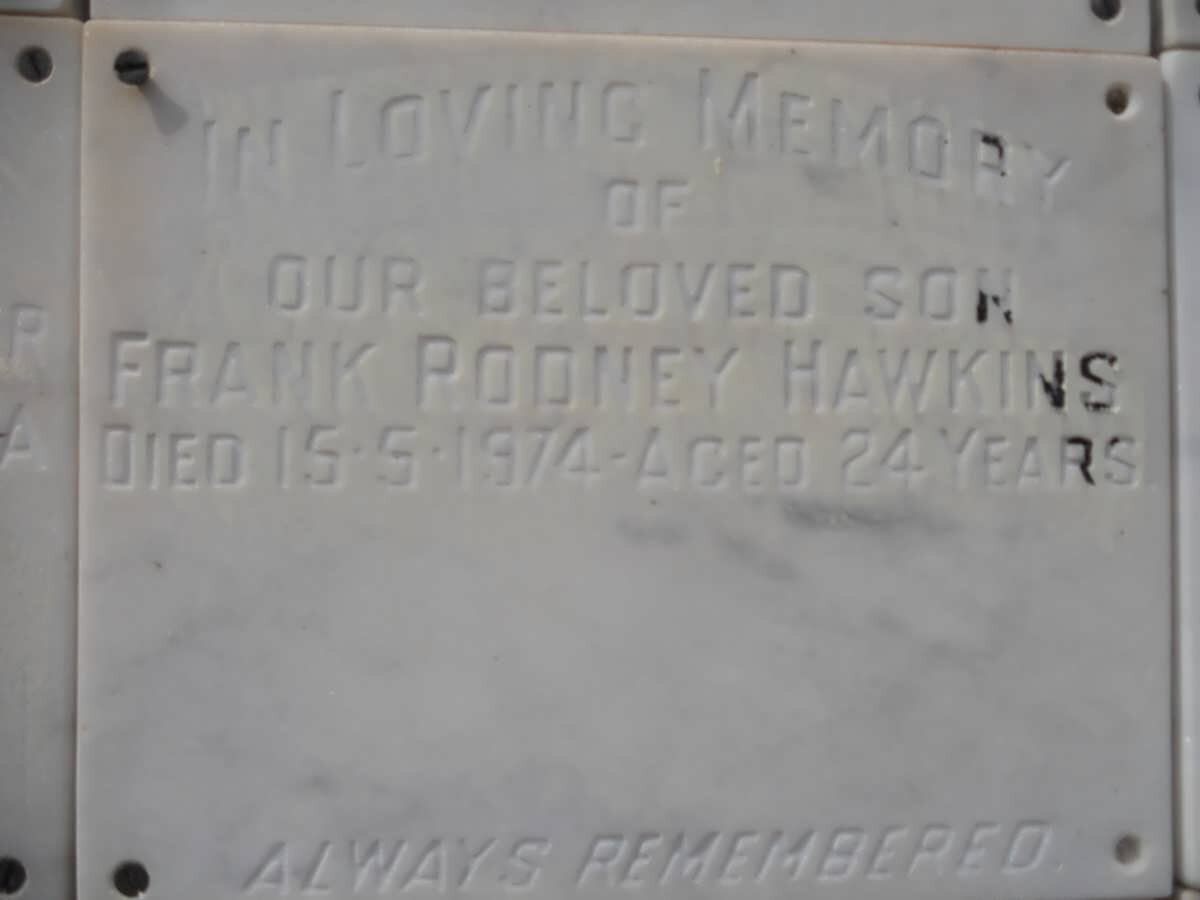 HAWKINS Frank Rodney -1974