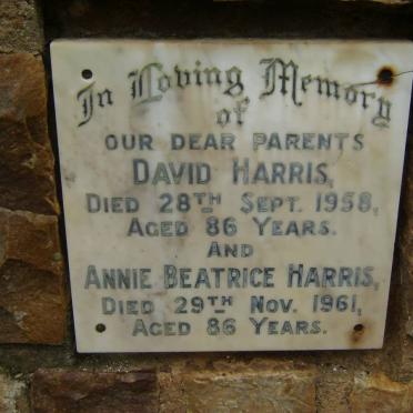 HARRIS David -1958 &amp; Annie Beatrice -1961