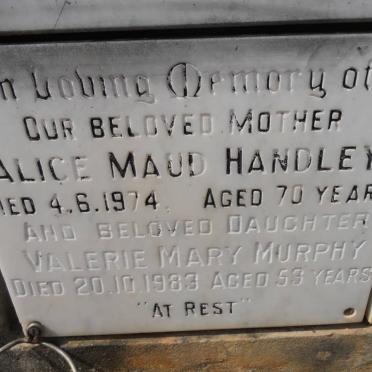 HANDLEY Alice Maud -1974 :: MURPHY Valerie Mary -1983