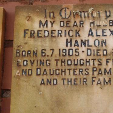 HANLON Frederick Alexander 1905-1975