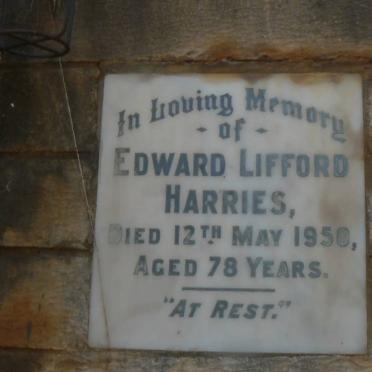 HARRIES Edward Lifford -1950