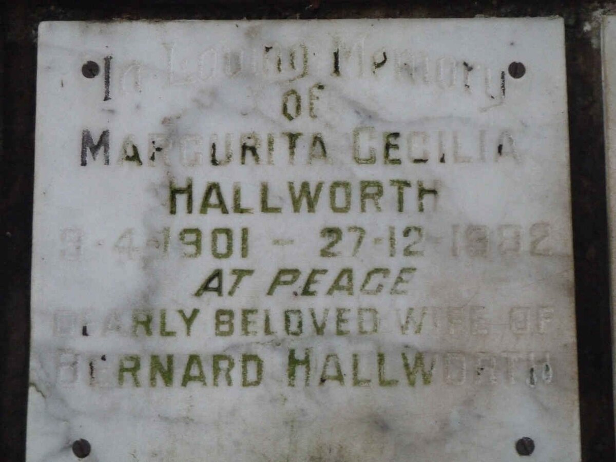 HALLWORTH Margurita Cecilia 1901-1982