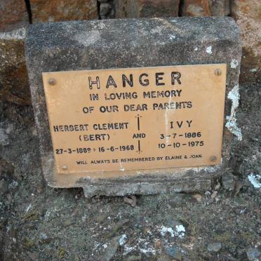 HANGER Herbert Clement 1889-1968 &amp; Ivy 1886-1975