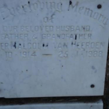 HEERDEN Peter Malcolm, van 1914-1988