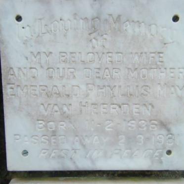 HEERDEN Emerald Phyllis May, van 1936-1981