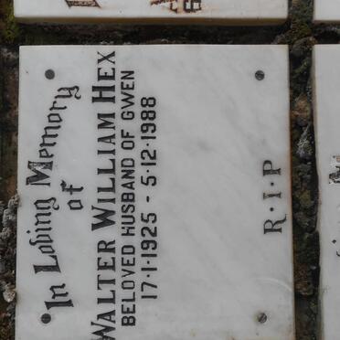 HEX Walter William 1925-1988