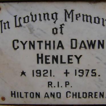 HENLEY Cynthia Dawn 1921-1975