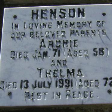 HENSON Archie -1971 &amp; Thelma -1991