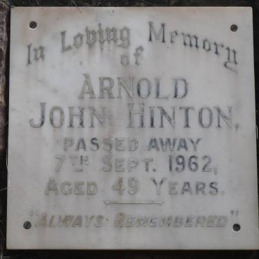 HINTON Arnold John -1962