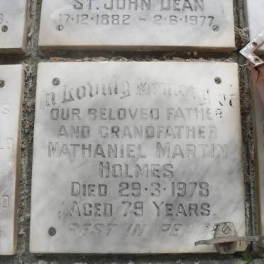 HOLMES Nathaniel Martin -1978