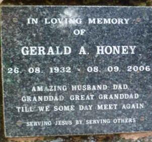 HONEY Gerald A. 1932-2006