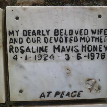 HONEY Rosaline Mavis 1924-1978