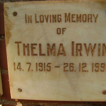 IRWIN Thelma 1915-1990