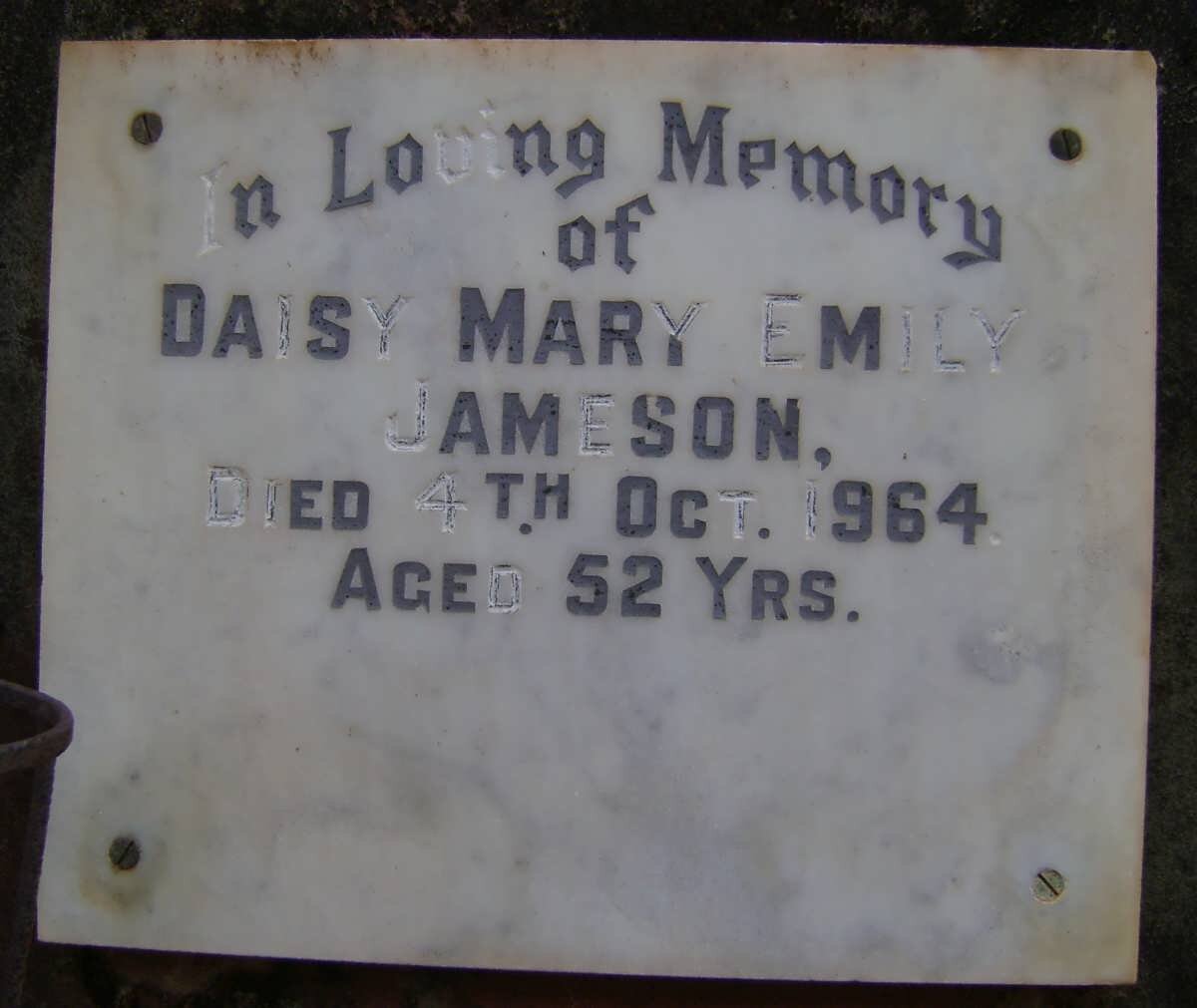 JAMESON Daisy Mary Emily -1964