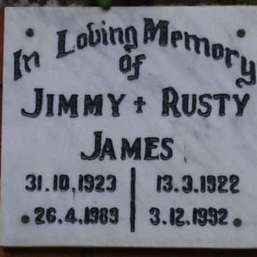 JAMES Jimmy 1923-1989 &amp; Rusty 1922-1992