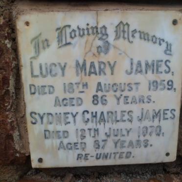 JAMES Sydney Charles -1970 &amp; Lucy Mary -1959