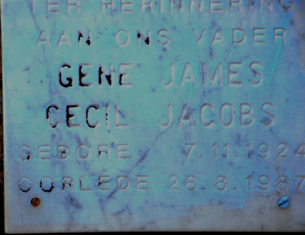 JACOBS Gene James Cecil 1924-1987