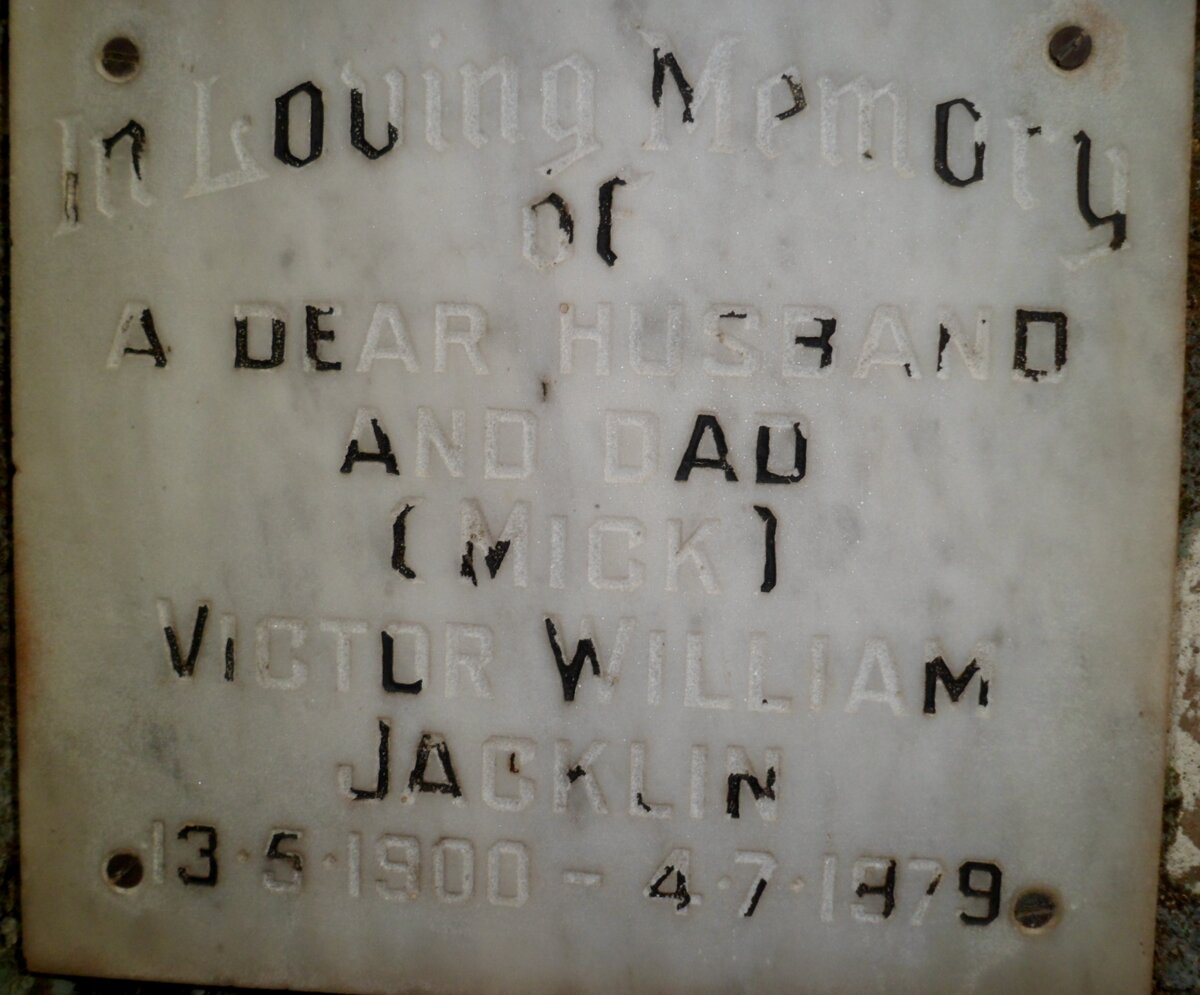 JACKLIN Victor William 1900-1979