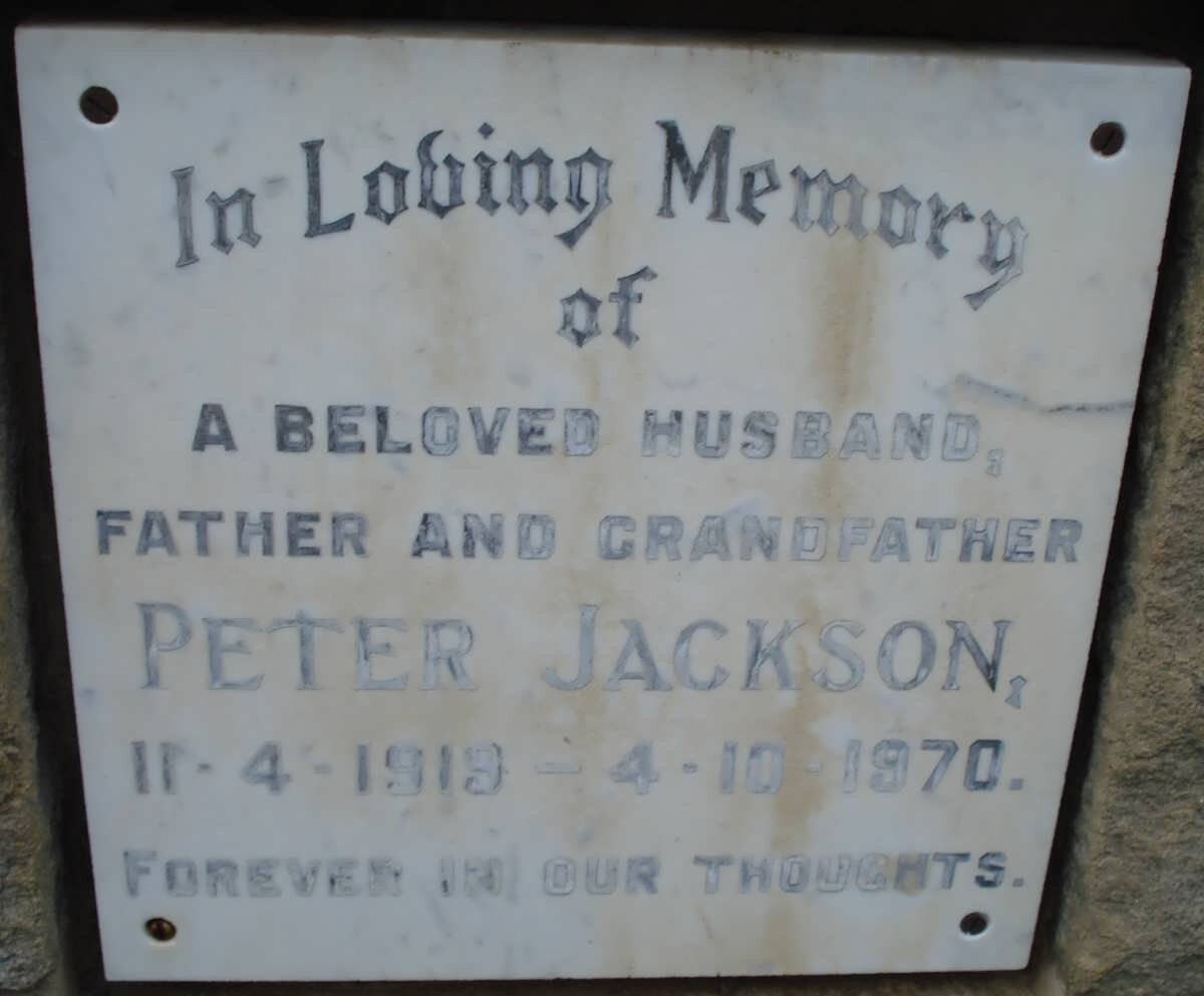 JACKSON Peter 1919-1970