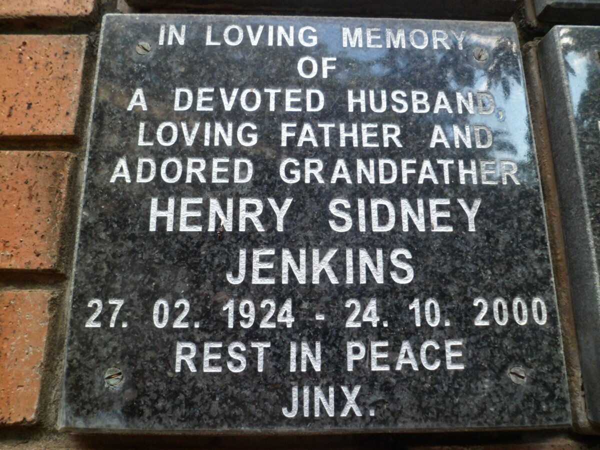 JENKINS Henry Sidney 1924-2000