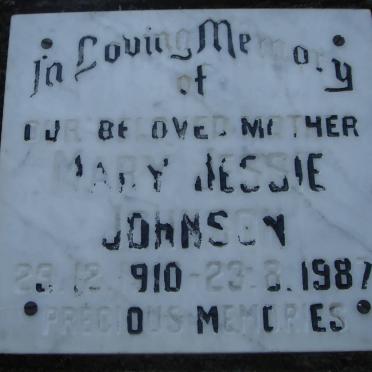 JOHNSON Mary Jessie 1910-1987