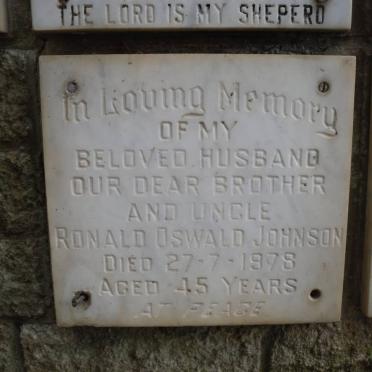 JOHNSON Ronald Oswald -1978