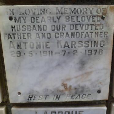 KARSSING Antonie 1911-1978