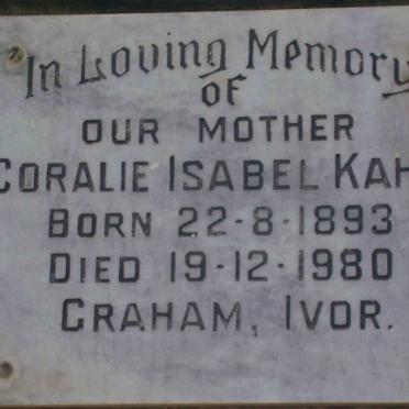 KAHN Coralie Isabel 1893-1980