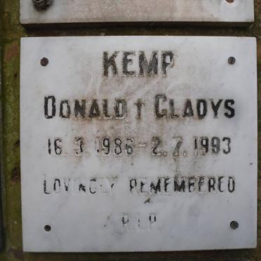 KEMP Donald Gladys 1986-1993