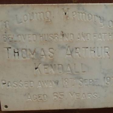 KENDALL Thomas Arthur -1972