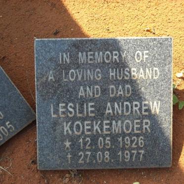KOEKEMOER Leslie Andrew 1926-1977