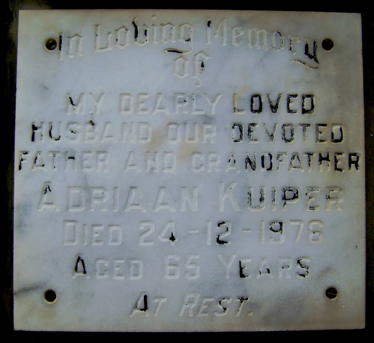 KUIPER Adriaan -1976